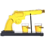 Gifts For Men Dad, 10 Oz Whiskey Gun Decanter Set + 2 Bullet Glasses - Unique Birthday Pistol Gift Ideas Daughter Son, Person