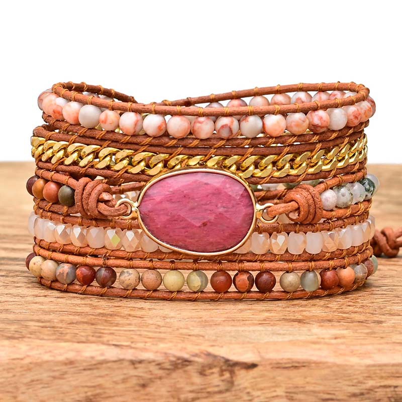 75421f2d-d57a-4a53-8fd8-27380e54081a A 5 Layer Hand Woven Bohemian Style Bracelet - View 1