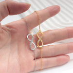 Fashionable Infinity Symbol Heart Bracelet - View 1
