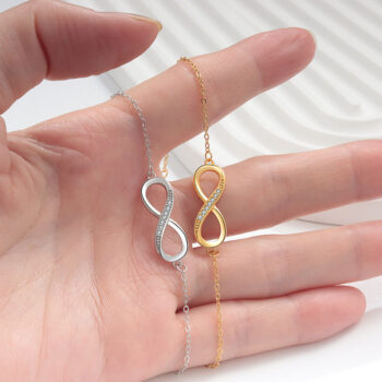 Fashionable Infinity Symbol Heart Bracelet - View 1