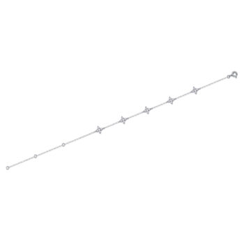 silver bracelet Set With Top-quality Moissanite, This Luxurious And Fashionable Light Luxury Jewelry Silver Bracelet Is Made