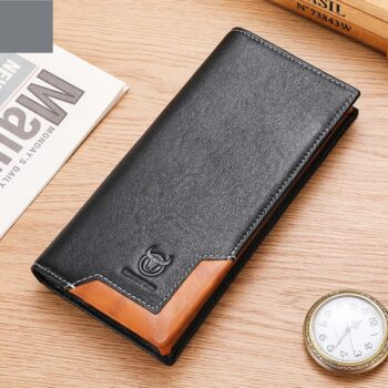 Captain Niu Oil-Waxed Leather Retro First-Layer Cowhide Bifold Large-Capacity Mens Wallet - View 2