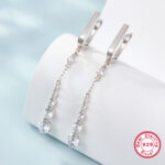 S925 Silver Earrings Light-luxury Style High-end Drop Earrings For Women - View 1