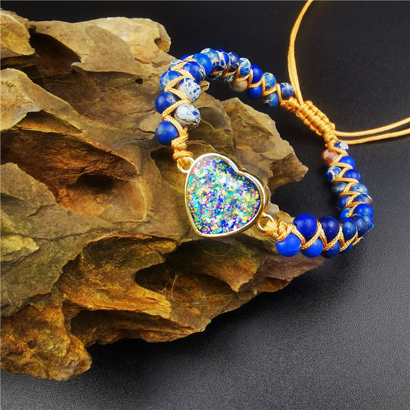 790ebcbd-1fe0-4438-a6ae-228900b8e002 Colorful Heart Accessories Stylish Stone Bracelet - View 3