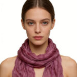 minimalist layering scarf Grey Dyed Skinny Scarf - Minimalist Layering Scarf 55inchx16inch