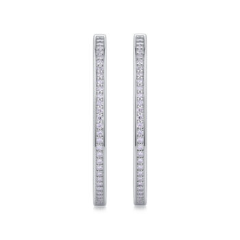 silver earrings - View 2