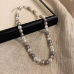 necklace Womens Mixed-Color Glass Pearl Necklace Jewelry