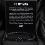 Stainless Steel Black Handmade Leather Men's Bracelet - View 1