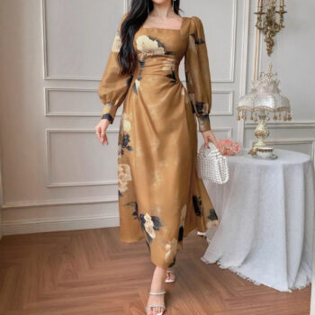 Stylish Womens Dress With Lantern Sleeves, Versatile And Trendy - Main product image
