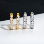 silver earrings - View 1