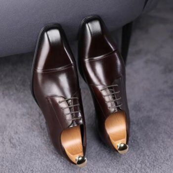 Classic Casual 3D Squaretoe Leather Shoes For Me - View 2
