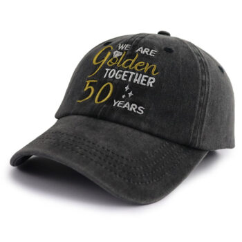 2pcs 50th Wedding Anniversary Gifts For Couple Baseball Cap For Men Women, Parents, Grandpa Grandma - View 2