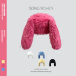 Long Haired Rabbit Ear Plush Hat Sweet Cute And Warm - View 1