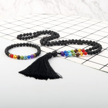 Knotted Tassel Necklace With Alloy Pendant And Hand Cord - View 1