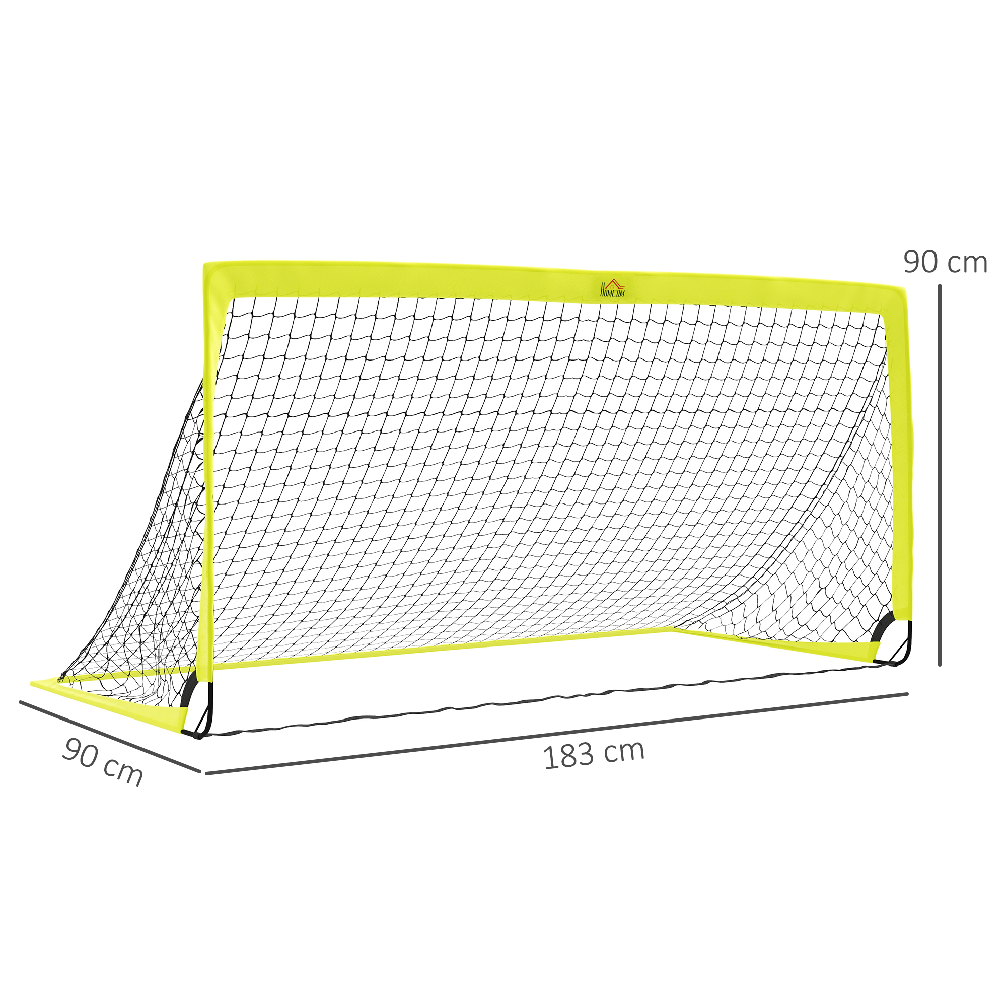 81116a44-64ed-4271-ba55-646fad111e44 Two Football Goal Nets, Foldable Outdoor Sport Training Equipment, For Teens, Adults, With Carrying Bag, Yellow - View 2