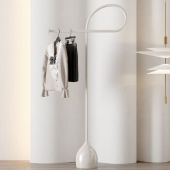 Light Luxury Floor Standing Coat Rack Entryway Iron Coat And Hat Stand - View 2