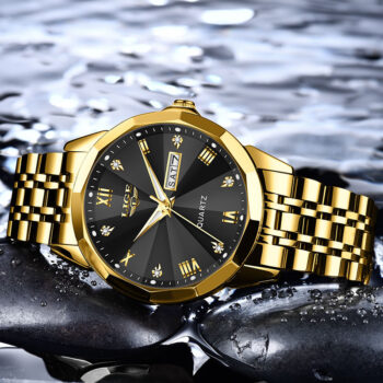 watch Mens Dual-calendar Waterproof Luminous Quartz Watch