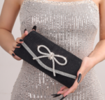 Bow Evening Bag Sparkly Clutch Purses For Women Wedding Glitter Rhinestone Party Prom Purse Dressy Clutch Bags - View 1