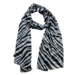 lightweight sheer scarf Lightweight Sheer Scarf ,Black White Monochrome Geometric