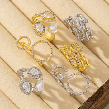 Asymmetric-opening Adjustable Horseshoe Buckle Ring - View 2