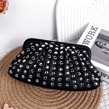 Punk Shell Retro Easy Matching Female Genuine Leather Clutch Bag - View 1