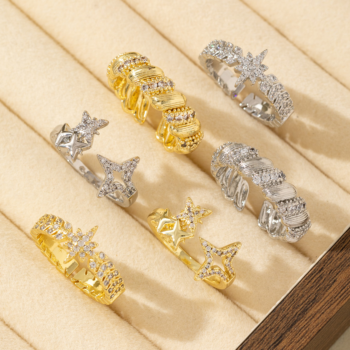 87a14f72-7ecc-4db2-ab1e-745e42e55863 ring Elegant, Adjustable Symmetrical Ring For Women