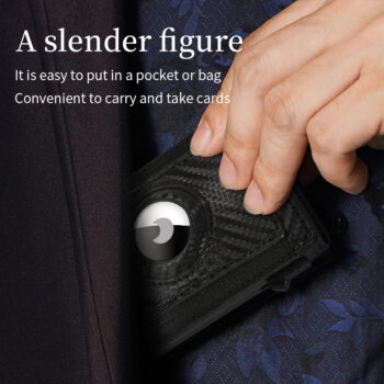 slim wallet, rfid Men's Slim Wallet, RFID Metal Aluminum Shell Men's Automatic Card Ejection Wallet Card Holder