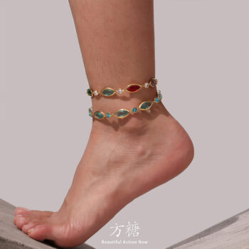 18k Gold-Plated Summer Beach-Style Light-Luxury Anklet Foot Jewelry - View 1