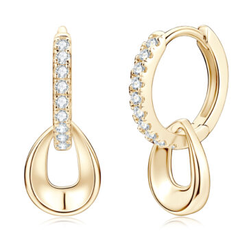 silver earrings - View 1