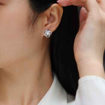 silver earrings - View 2