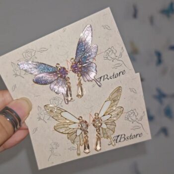 We Have Both Half-butterfly Stud Earrings And Incense Coil Ear Clips All Handmade - View 1