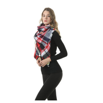 59in red black 59 X 59in Red Black Women Fall Winter Scarf