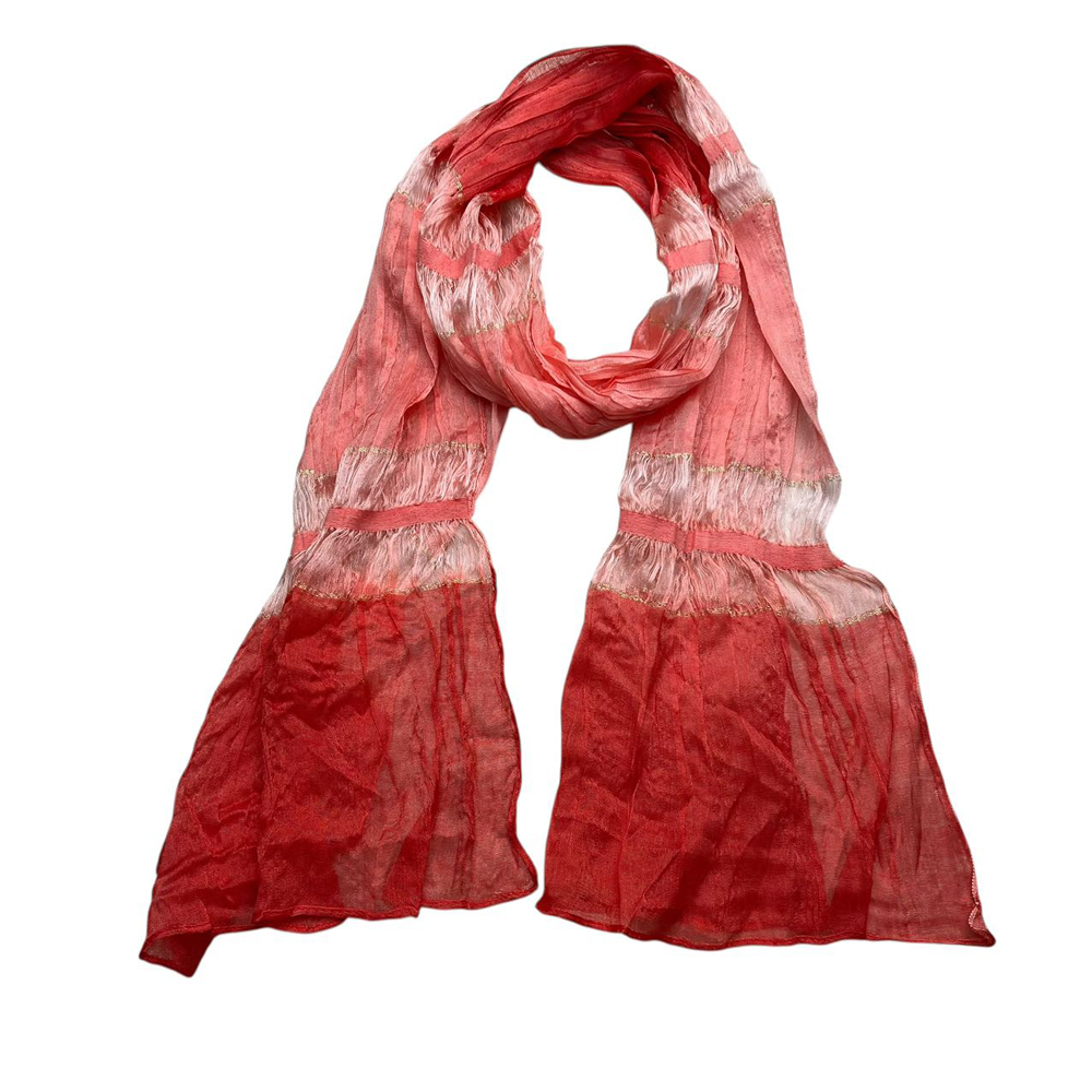 8dcd5d62-9fc3-4588-b690-7382aa314679 2pcs Skinny Long Scarf,Red Metallic Polyester Scarf ,Versatile Everyday Scarf ,Pairs With All Casual Outfits,Office Appropria