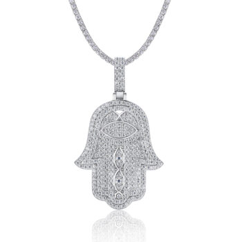 Set With Top-quality Moissanite, This Luxurious And Fashionable Light Luxury Trend Jewelry Necklace Pendant Is Made Of S925 Silver Electroplated With Platinum