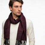 2pcs floral romantic 2pcs Floral Romantic Jacquard Florals On Vivid Magenta Long Scarf ,Luxe Look For Evening Wear,Scarf,vaca