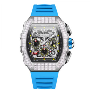 Men's Luxury Square Diamond Watch With Star Pattern - View 2