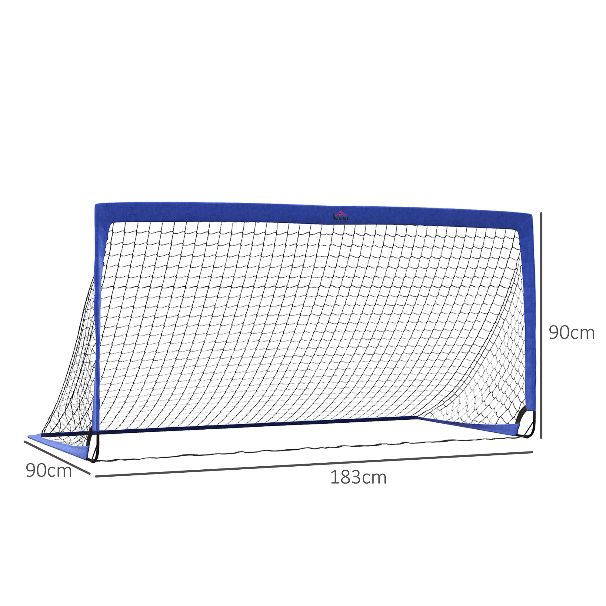 908605bf-1d08-4648-b636-0616d94cbf0e Set Of 2 Football Goal Net 6 X 3 Ft Foldable Outdoor Sport Training Teens Adults Football With Carrying Bag Blue - View 3