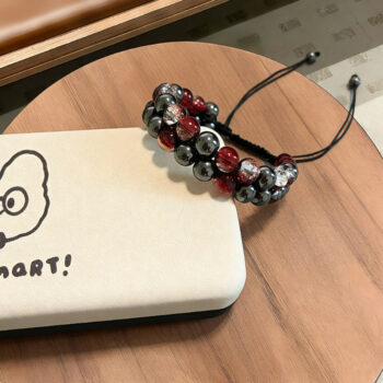 Natural Tigers Eye Braided Double-layer Bracelet