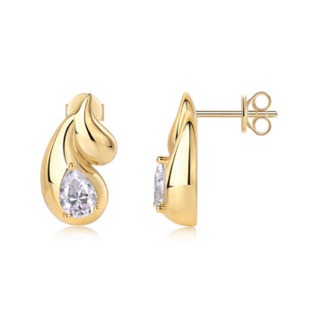 Water Drop - Premium Moissanite Luxury Fashion Light Luxury Jewelry Silver Stud Earrings S925 Silver Electroplated Gold - Vie