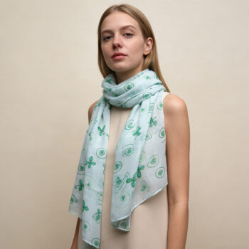 lightweight sheer scarf Lightweight Sheer Scarf ,White Printed Scarf,Crisp Skinny Scarves