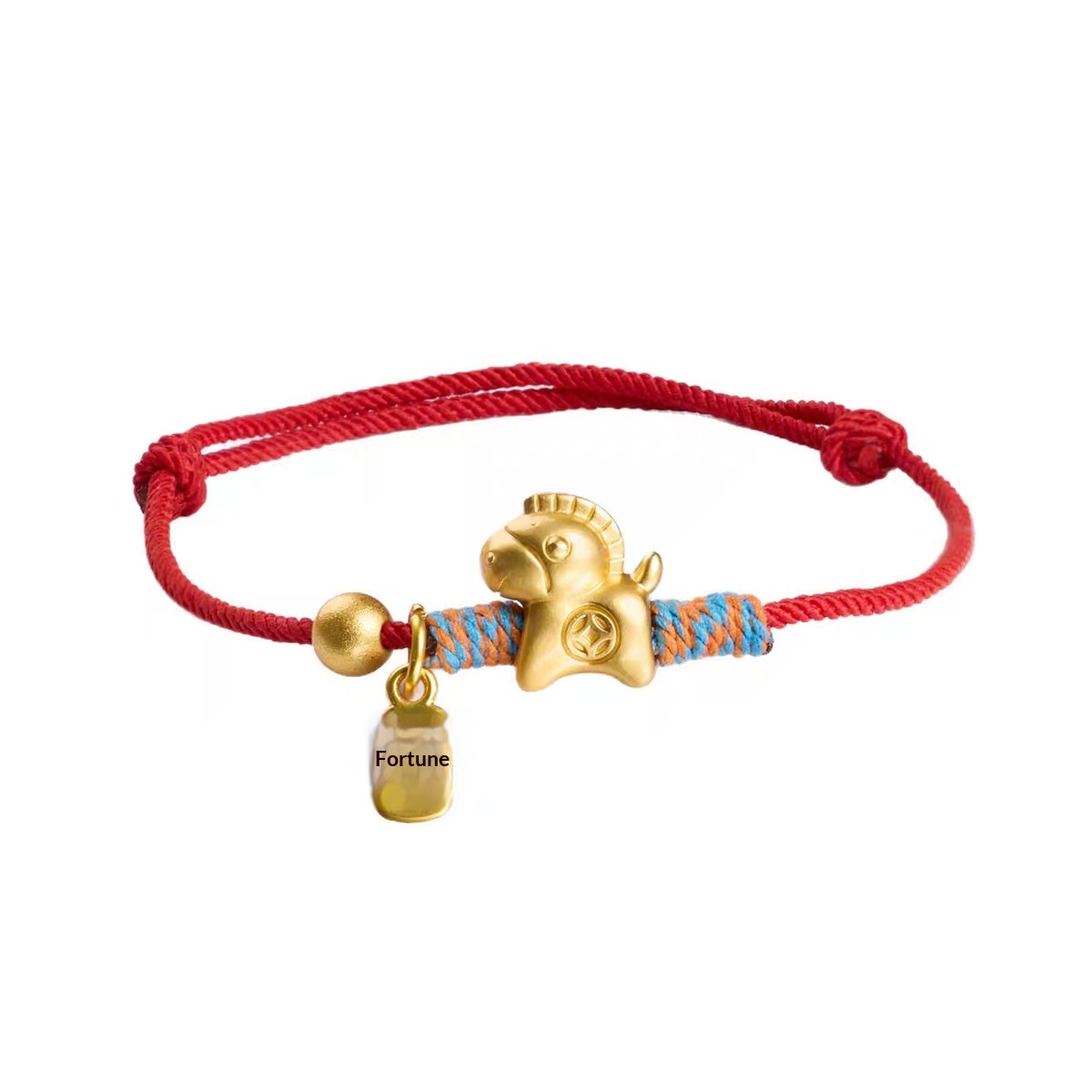 94a43f7c-9dde-47c8-a776-8bef0ad54f95_trans Year Of The Horse Handwoven Bracelet With Money Horse Blessing Charm For Women In Red Cord - View 4