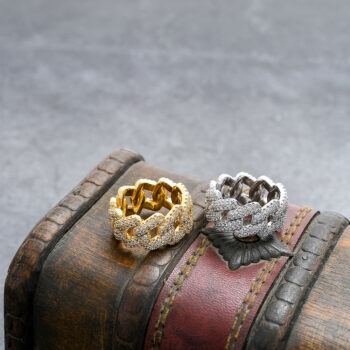 zircon ring 11mm Full-Zirconia Cuban Ring In Zircon