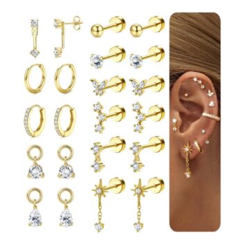 Electroplated Zircon Ear Cuff Set For Women - View 1