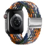 Nepfaivy Compatible With Apple Watch Band - 38mm 40mm 41mm 42mm 44mm 45mm 49mm Braided Stretchy Sport Band For Apple Watch Se