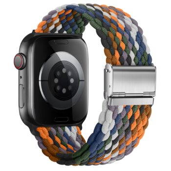 Nepfaivy Compatible With Apple Watch Band - 38mm 40mm 41mm 42mm 44mm 45mm 49mm Braided Stretchy Sport Band For Apple Watch Se