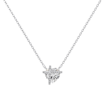 Sterling Silver Heart-Shaped Ring Necklace For Women - View 2