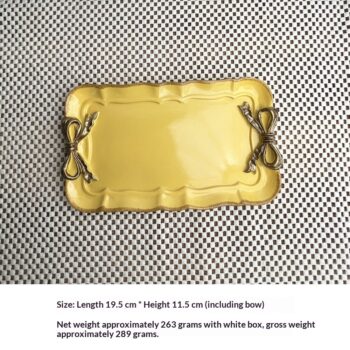 creative resin french Creative Resin French Romantic Gold-plated Bow Jewelry Tray