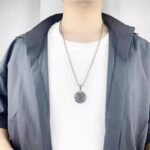 Saint Michael Archangel Lucky Coin Pendant Necklace - View 1