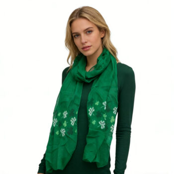 Olive Printed Scarf 2-Pack - Earth Tone Scarves 60inchx11inch Each - View 2