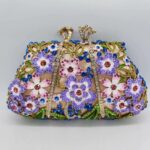 Dripping Oil Diamond Evening Bag Enamel Color Flower Clutch - View 1